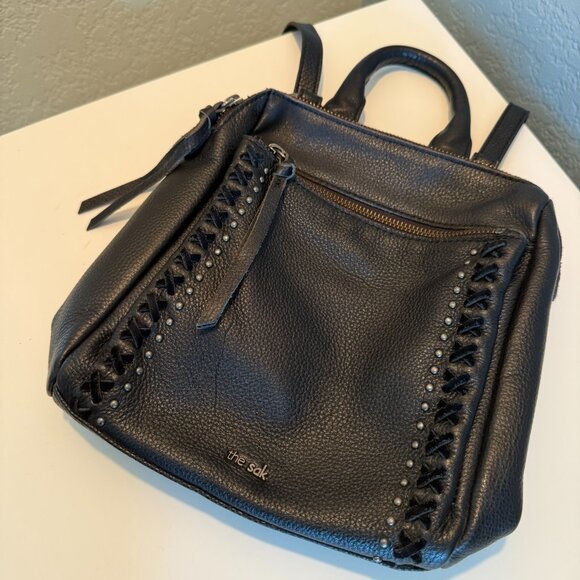 The Sak Loyola Mini Convertible Genuine Leather Backpack Purse, Black, $30 - Picture 4 of 9